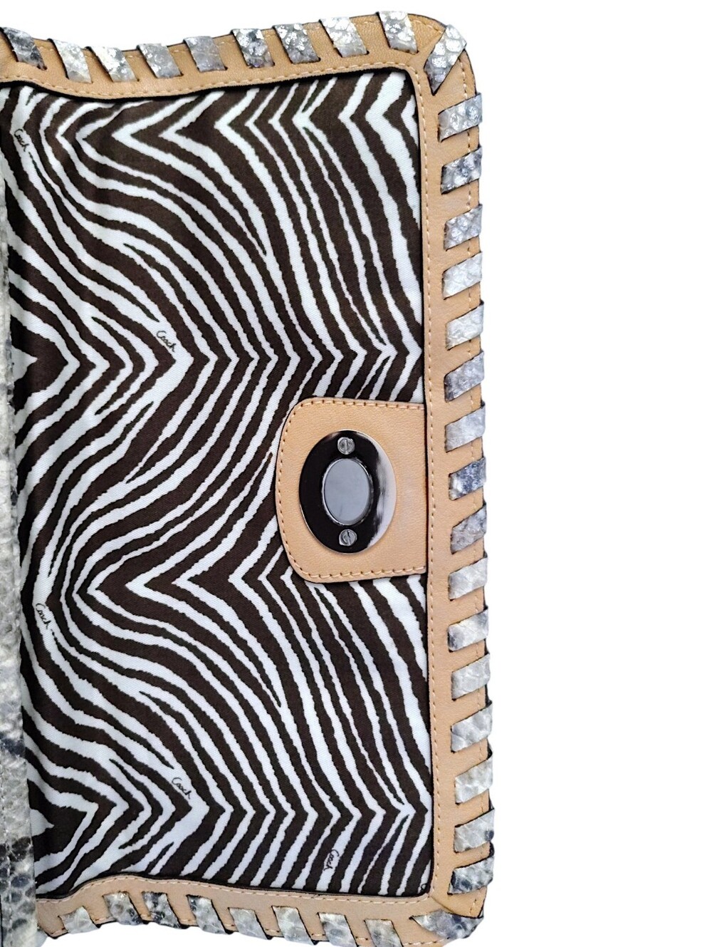 Coach Straw Python Clutch Wristlet - Picture 10 of 10